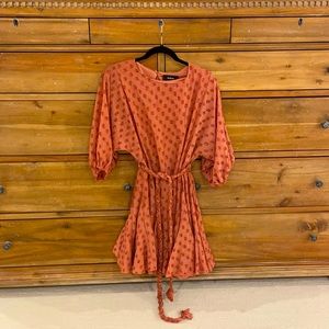 Adorable fall dress with tags. Rope tie